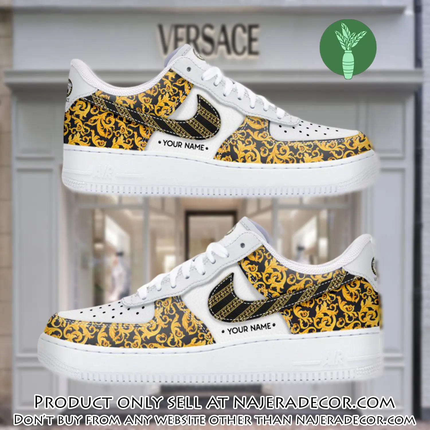 Personalized versace luxury air force 1 sneakers limited af1 shoes oaf1020 njr1537282